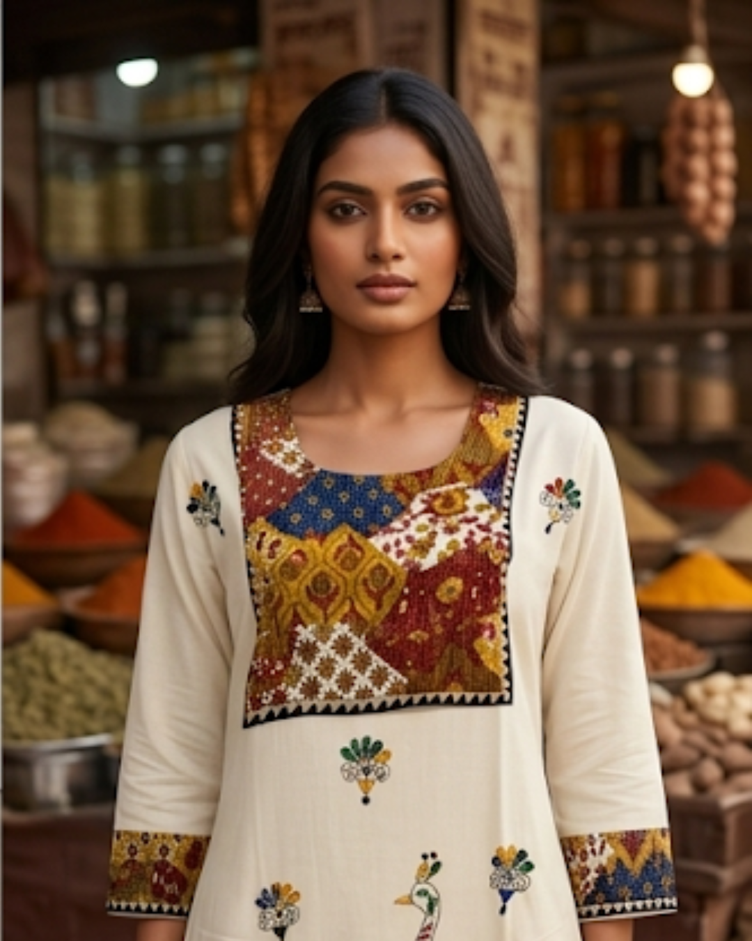 Royal Peacock Crest Kurti - Image 2
