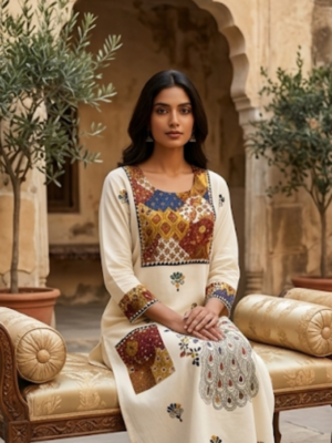 Royal Peacock Crest Kurti