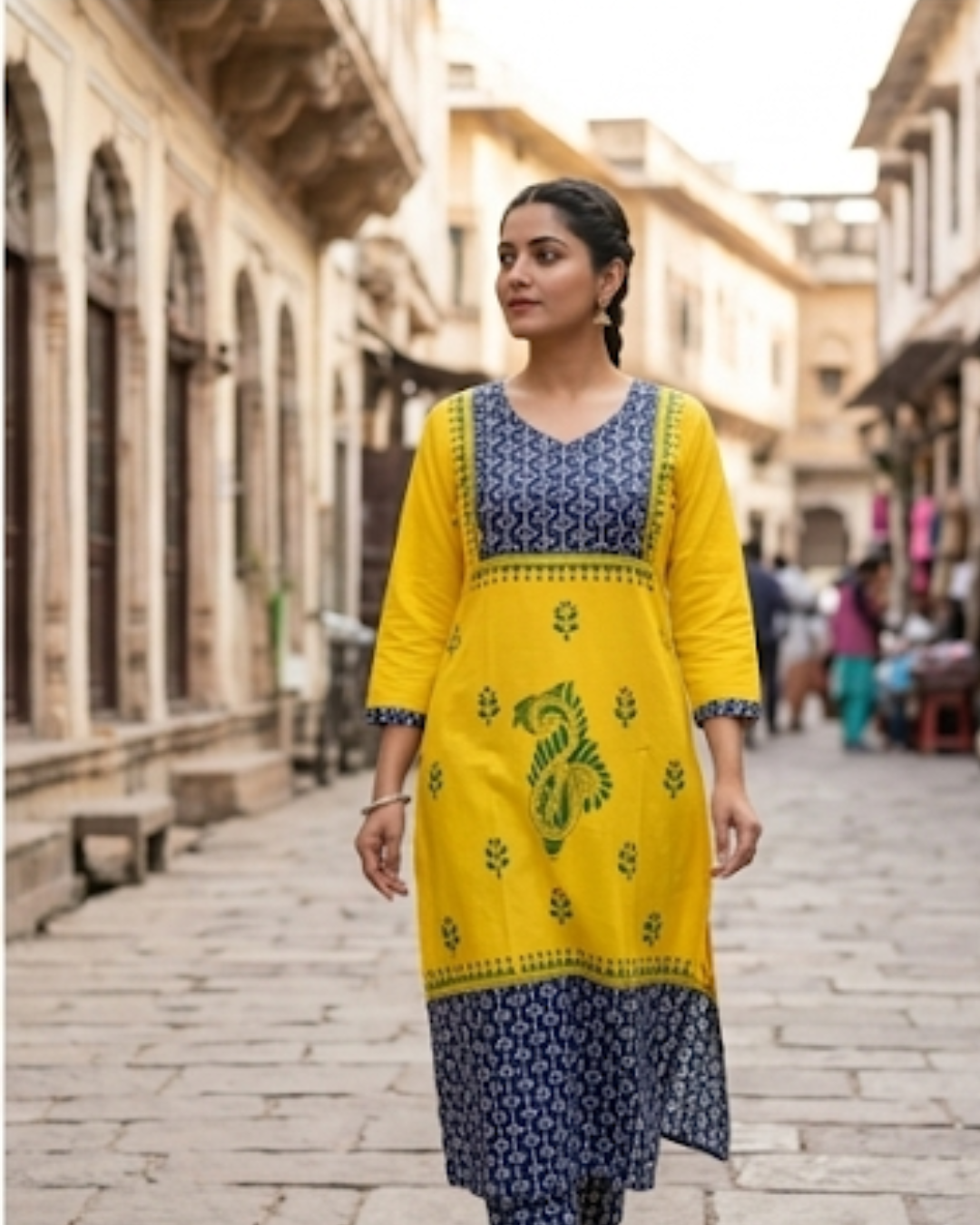 Sunlit Peacock Kurti - Image 3