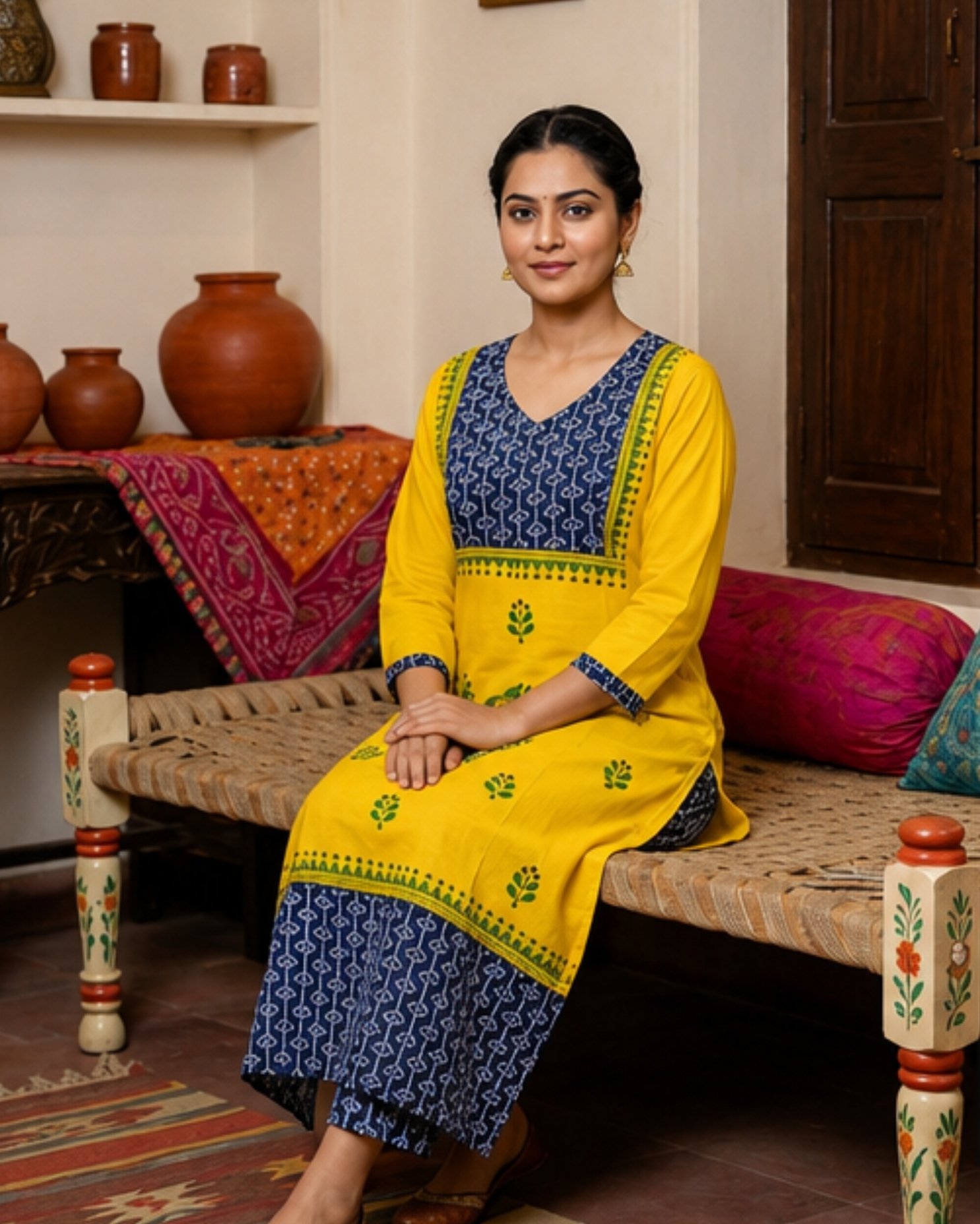 Sunlit Peacock Kurti - Image 4