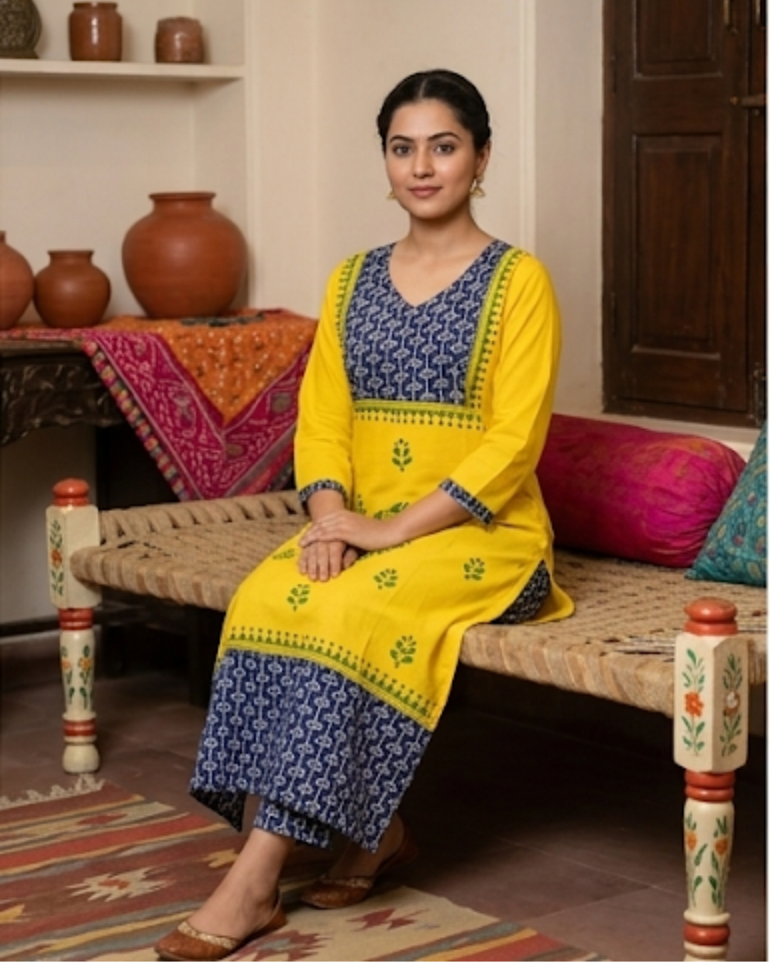 Sunlit Peacock Kurti - Image 4