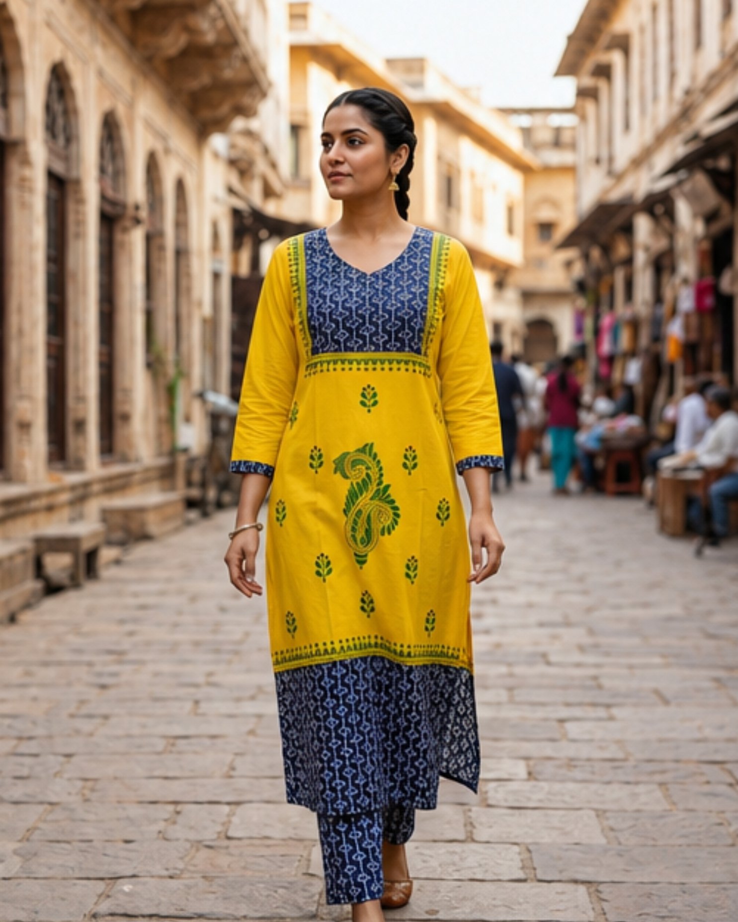 Sunlit Peacock Kurti - Image 5