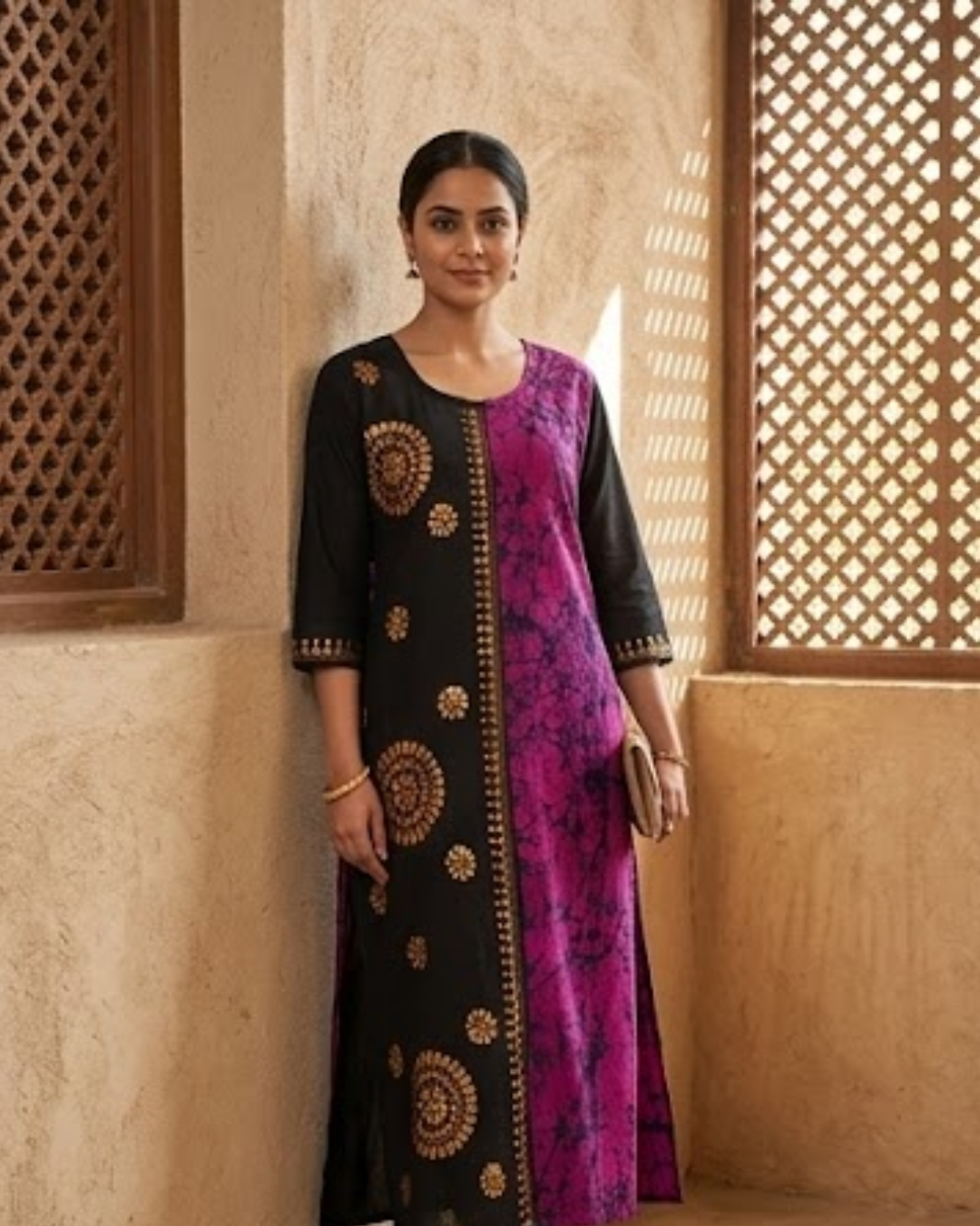 Midnight Bloom Kurti