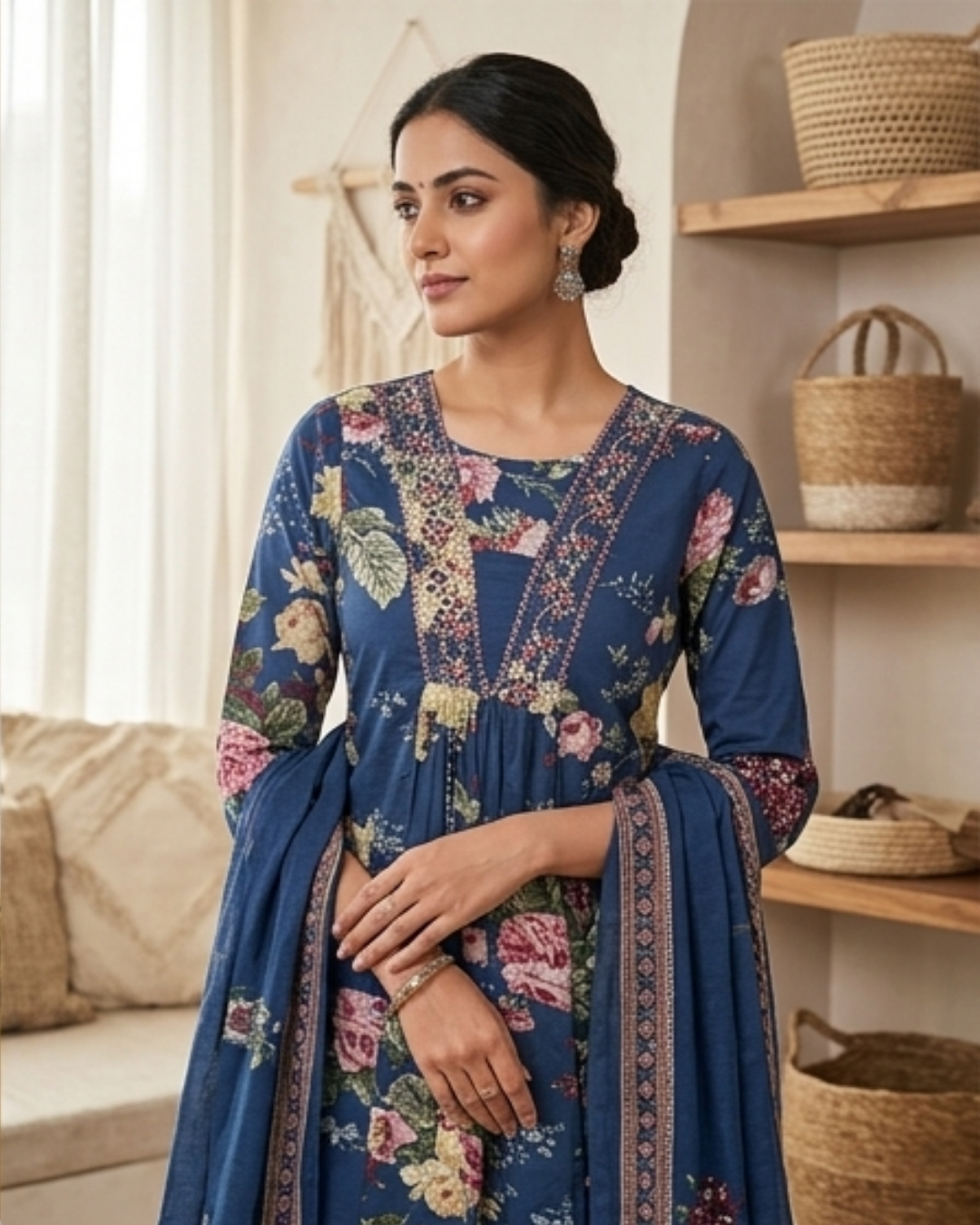 Three-piece everyday-to-festive ethnic salwar suit set