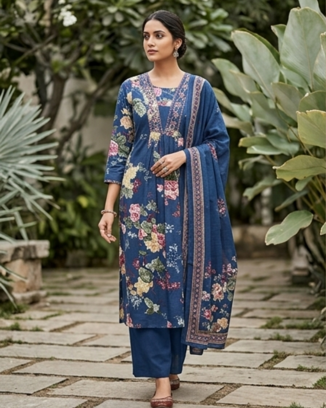 Three-piece everyday-to-festive ethnic salwar suit set - Image 2