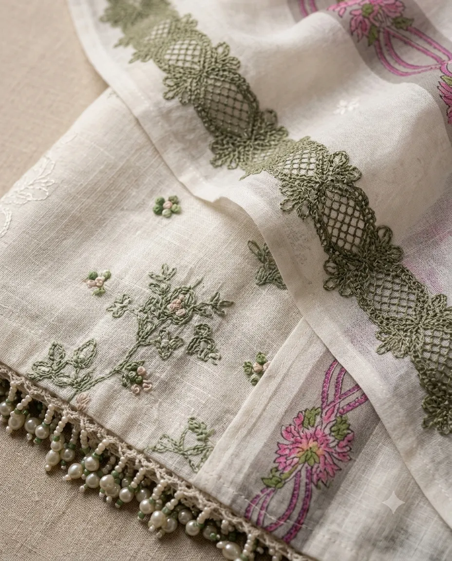 White Pakistani Concept Suit - Image 3